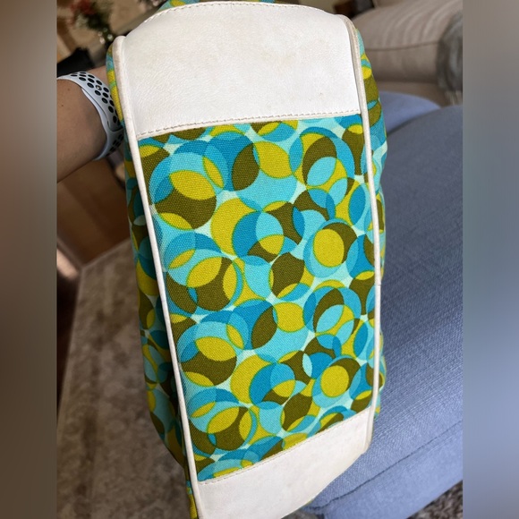 Céline Multicolor Canvas Leather Boogie Satchel Tote Bag and Wallet Turquoise - Picture 15 of 16